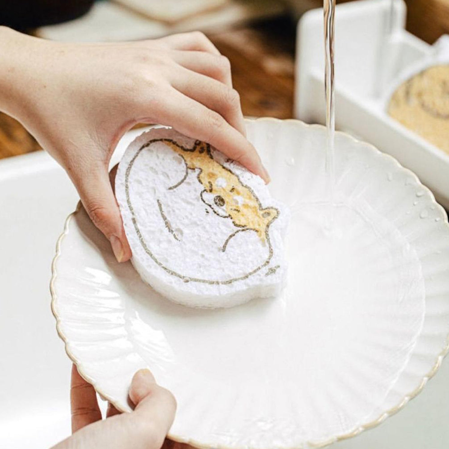 6428A Compressed Wood Pulp Sponge. Creative Cartoon Design Scouring Pad Dishwashing Absorbing Pad. Kitchen Cleaning Tool. DeoDap 6428A Compressed Wood Pulp Sponge. Creative Cartoon Design Scouring Pad Dishwashing Absorbing Pad. Kitchen Cleaning Tool. DeoDap